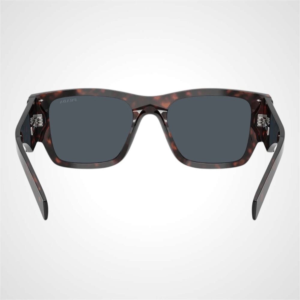 New PRADA Sunglasses Brown Root Tortoise Square Men's Plaque Logo - Picture 3 of 5